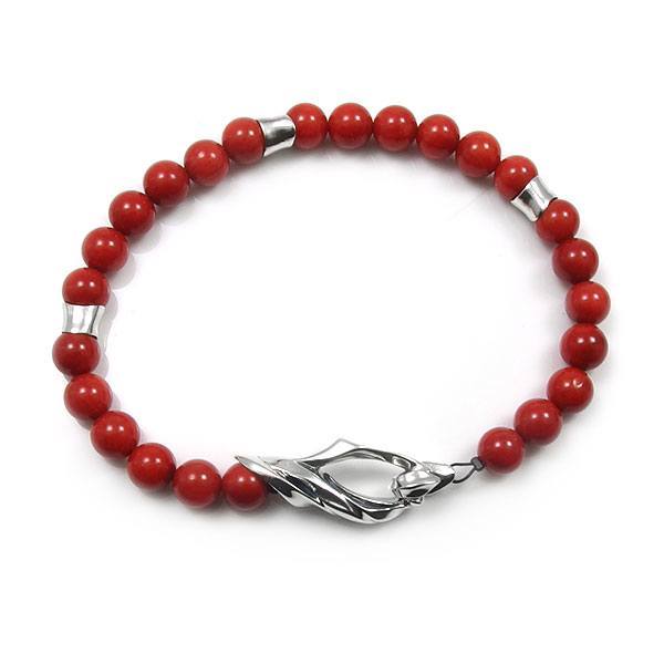 送料無料 【WHIRLWIND】　レッドコーラル（赤サンゴ）ブレスレット [DB-180RC]