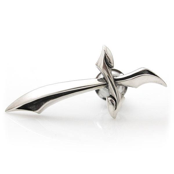 【配送選択可。ネコポス便は送料無料（指定日・ギフト不可）】ナイフ 剣モチーフ シルバーラペルピン [DG-038] 