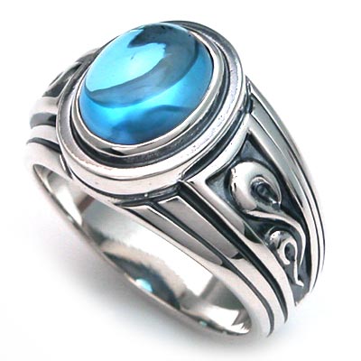 ブルートパーズ シルバーリング DR-136DTP