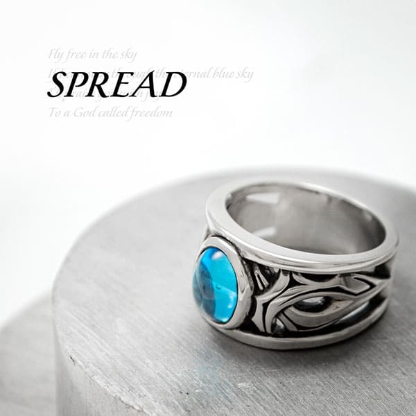 送料無料 【SPREAD】　ブルートパーズ シルバーリング [DR-235BTP]
