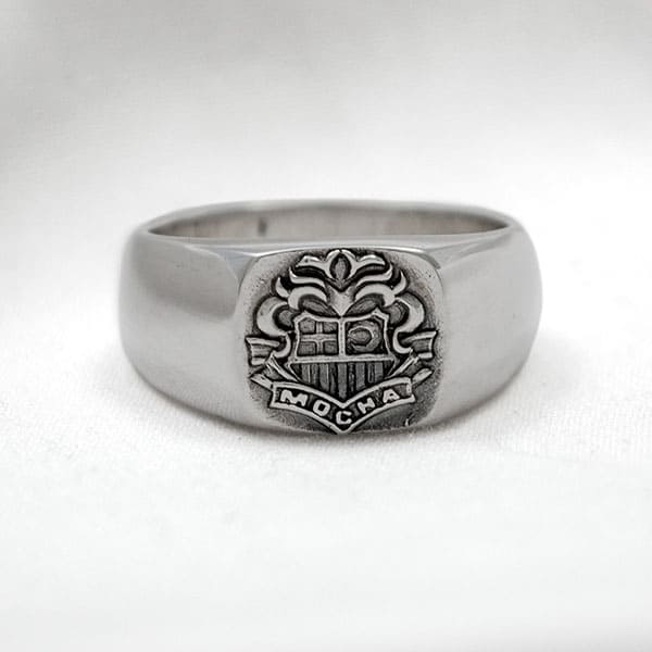 送料無料 【MOCHA】　フラッグエンブレム シルバーリング [DR-274]