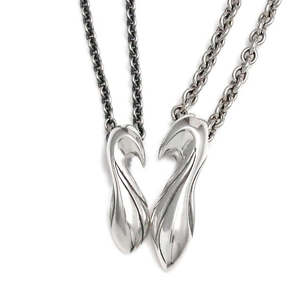 送料無料 【ペア】　合わせるとハート シルバーペアペンダント [DT-228+229] 