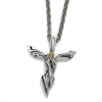 送料無料 【L a S】　シルバー×ゴールドペンダント [DT-304]