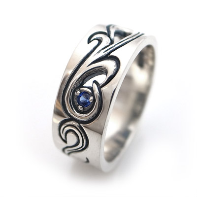 【配送選択可。ネコポス便は送料無料（指定日・ギフト不可）】【メンズ】　選べる誕生石　ハート ストーン×シルバーメンズリング [DR-307]